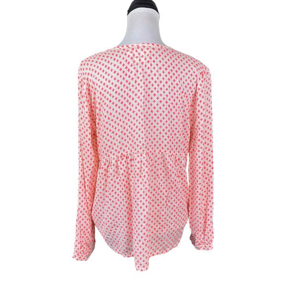 Indi & Cold San Sebastian Neon Print Long Sleeve Peasant Boho Top - Picture 2 of 11